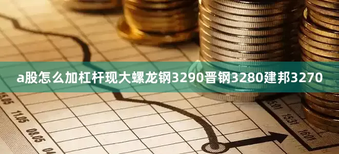 a股怎么加杠杆现大螺龙钢3290晋钢3280建邦3270